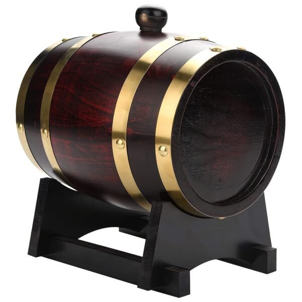 0.39 Gallon Oak Aging Barrel (1.5 Liter) With Stand And Oak Cork - Wooden Whiskey Barrel Wine Barrel - Charred Oak Barrels For Aging Whiskey, Bourbon, Cocktails, Rum, Tequila - Image 10