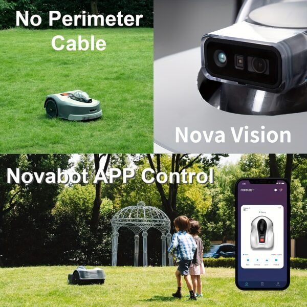 Novabot N1000 Smart Robotic Lawn Mower, Automatic Lawn Mower With Accurate Navigation And Obstacle Avoidance, All-Terrain Capabilities, U-Shape Path Planning, Perfect For 1.50 Acres Cut Height 0.8"-3.5" - Image 5