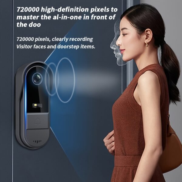 Smart Doorbell Camera with 4.3 Inch 1080P HD Monitor, Video Doorbell, 4.3-inch Display Real-time Indoor Monitoring, Ding Dong Doorbell Caller Two Way Voice for Home Surveillance, Night Vision, No Application, No Network, Image And Video Recording, Local Storage - 32GB SD Card included, Rechargeable Lithium Battery, Visual Doorbell, Video Intercom System for Ultimate Home Security - Image 7